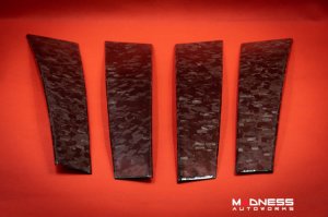 Alfa Romeo Stelvio Exterior Door Pillars - Carbon Fiber - Forged Carbon - 4pc Set Alfa Romeo Stelvio Exterior Door Pillars - Carbon Fiber - Forged Carbon - 4pc Set